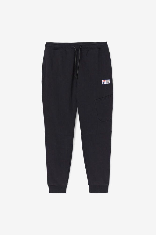 Fila Pants Mens Black - Danube Jogger - Philippines 6710325-QL